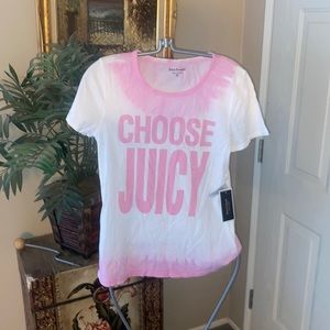 New Juicy Couture Choose Couture Pink Cute Shirt old stock